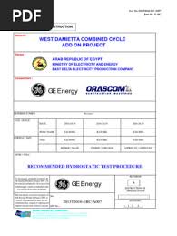 Recommended Hydrostatic Test Procedure