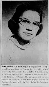 Miss Florence Scivicque and Charles Ray Crowder