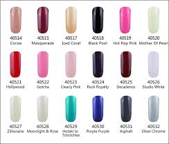 Shellac Nail Polish Swatch Colour Charts