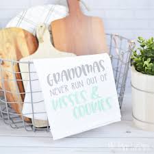 The most thoughtful mother's day gifts for your grandma. Grandmas Kitchen Towel Mother S Day Gift Idea The Happy Scraps