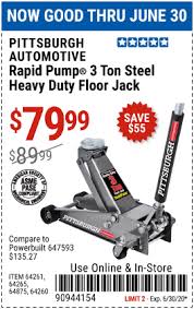 Pittsburgh Automotive 3 Ton Heavy Duty Rapid Pump Floor Jack For 79 99 In 2020 Harbor Freight Tools Pittsburgh Foam Bumpers