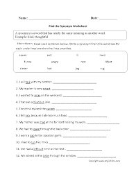 Vocabulary refers to a collection of words. Worksheet Book Synonyms List And Antonyms Worksheets Template Printable Samsfriedchickenanddonuts