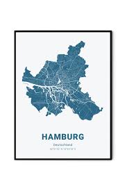 Poster Von Hamburg Hamburg Karten Fotowand Selber Machen