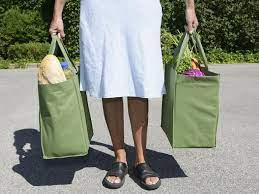 A plastic bag holds 10lbs of groceries. Why You Should Use Reusable Shopping Bags