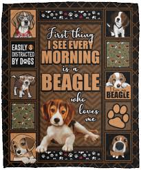 Download Beagle Blanket First I See Every Morning Is A Beagle Who Loves Me Blanket Cubebik
