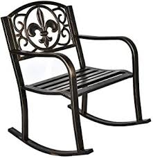 Amazon Com Patio Chairs In 2020 Patio Rocking Chairs Rocking Chair Porch Wicker Rocking Chair
