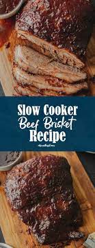 Slow Cooker Beef Brisket Recipe Oh Sweet Basil Recipe Recipes Brisket Recipes Slow Cooker Brisket Recipes