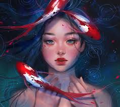 Anime pictures and wallpapers with a unique search for free. Koi By Https Www Deviantart Com Jyundee On Deviantart Mermaid Art Girls Cartoon Art Realistic Art