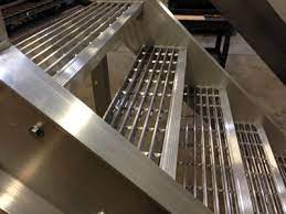 5' diameter, built to national codes. Welded Aluminum Prefab Stairways Galvanized Stairs Industrial Stairs Metal Stairs Open Tread Stair Osha Prefab Stairways
