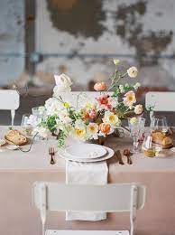 La Tavola Fine Linen Rental Velvet Beige With Tuscany White Napkins Photography Lauren Lee Ph Industrial Chic Wedding Wedding Table Setup Evergreen Flowers