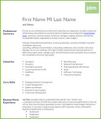 Resume Template Free Download Display Your Initials Core Skills Industries