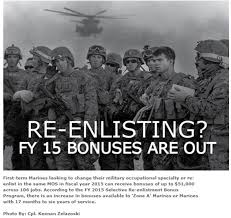 fy 15 re enlistment bonuses are out usmc life