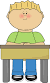 Student Working At Desk Clipart