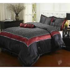 Black And Silver Comforter Sets King Full Queen Cal King Bed Red Black Silver Zebra Animal Print 7 Pc Comforter Set Ebay Comforter Sets Full Comforter Sets Red Bedding