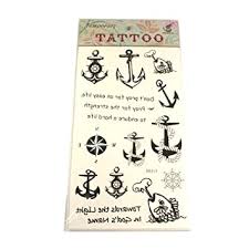 A compass tattoo holds several meanings which make it perfectly appropriate so in this article we'll reveal 30 compass tattoo designs for men you ought to have a look in to help you make your decision. Modern Rudder Compass And Anchor Motif Fish Temporary Tattoos Amazon De