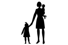 Download Silhouette Of Mum And Kids Svg Cut File By Creative Fabrica Crafts Creative Fabrica Yellowimages Mockups