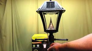 Gama Sonic Baytown Ii Outdoor Black Resin Solar Post Light And Lamp Post With Ez Anchor Base Youtube