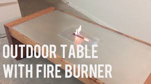 How to make an outdoor gas fireplace from diy projects. Modern Outdoor Coffee Table With Fire Pit Ethanol Burner Diy Youtube