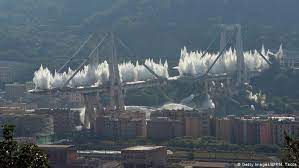 Italy demolishes remainder of genoa bridge which collapsed last year. Italy Inaugurates New Genoa Bridge Two Years After Tragedy News Dw 03 08 2020