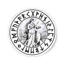 Freya means lady, frey means lord. Sticker Freya Rune Shield Zazzle Com In 2021 Runes Freya Goddess Norse Goddess