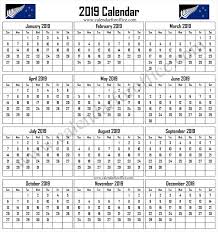 2019 Calendar Nz With Public Holidays 2019 Calendar Holiday Templates Calendar