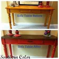 Southern Color Sofa Table Makeover Table Makeover Sofa Table Diy Sofa Table