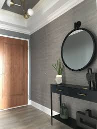 Concrete Phillip Jeffries Bathroom Wallpaper Trends Wallpapered Entryway Foyer Wallpaper Entryway