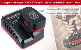 This may spark or short circuit the battery or another electrical device that may cause an explosion. Lasica C3 19 2 Volt Battery Fast Charger Compatible With Craftsman C3 19 2 Volt Xcp Lithium Ion Nicad Battery 130279005 130279003 315 Pp2011 Replacement Craftsman 19 2volt Charger 315 Ch2030 1425301 Amazon Com