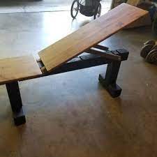 Weight Bench 5 Position Flat Incline Doubles As Patio Bench 10 Steps With Pictures Instructables Diy Patio Bench Diy Home Gym Home Gym Set