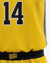 Download Men S Basketball Kit Mockup Front View Of Basketball Jersey And Shorts In Apparel Mockups On Yellow Images Object Mockups PSD Mockup Templates