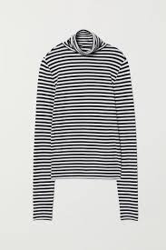 Black And White Striped Long Sleeve Shirt Turtleneck Pdp In 2020 White Turtleneck Shirt Jersey Turtleneck Turtleneck Shirt