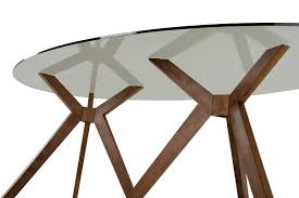 Extendable glass top dining table: Modrest Skylar Mid Century Glass Oval Dining Table