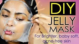 Diy Sheet Mask Brightening Anti Aging Jelly Mask For Baby Soft Skin Korean Skincare Inspired How To Make Gel Sheet Mask Diy Sheet Mask Skin So Soft Skin