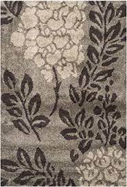 Floral rugs contain a pattern of flowers, or elements of flowers. Amazon Com Safavieh Florida Shag Collection Sg456 Floral Non Shedding Living Room Bedroom Dining Room Entryway Plush 1 2 Inch Thick Area Rug 8 X 10 Smoke Dark Brown Furniture Decor