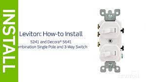 Top wire nut / # of cond. Leviton Presents How To Install A Combination Device With A Single Pole And A Three Way Switch Youtube