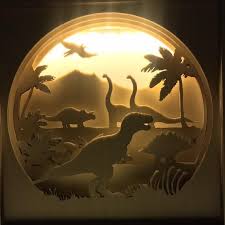 Dinosaur Lamp Dinosaur Gift Dinosaur Decor Dinosaur Birthday Dino Party Night Light Shadowbox Kids Lamp Shadow Box Light Dinosaur Lamp Shadow Box Dinosaur Gifts