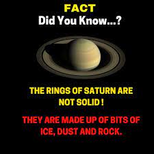 Fact Didyouknow Rings Of Saturn Are Not Solid They Are Made Up Of Bits Of Ice Dust And Rock Solarsystem Astr Space Facts Facts Space Photography