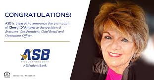 🎉 Exciting News from Athol Savings Bank! 🎉 We're excited to share the  well-earned promotion of Cheryl D'Ambra, who has been named Executive Vice  President, Chief Retail and Operations Officer! Since joining