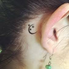 Crescent moons are usually related to new phases in life, new chapters, a new begging, explains chris vasquez of west 4 tattoo. 70 Pretty Behind The Ear Tattoos For Creative Juice Behind Ear Tattoos Ear Tattoo Neck Tattoo