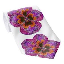 Pansy Flower Psychedelic Abstract Neck Tie 47 45 By Flowerplantsdesign Cyo Customize Personalize Unique Diy Id Pansies Flowers Pansies Flower Accessories