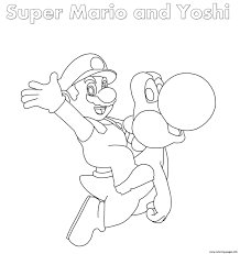 Amphibia coloring pages sprig and polly. Super Mario And Yoshi Coloring Pages Printable