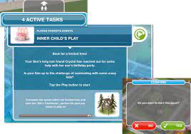 When you are on level eight or over you will unlock the birthday cakes but they are five lps and you didn't have any all you need to do is have a sim bake a cake but after it will say you are low on lps all you need to do is double tap the home button and slide the sims free play up then go back on the sims and you will hear a sound that goes. The Sims Freeplay Inner Child S Play Quest The Girl Who Games