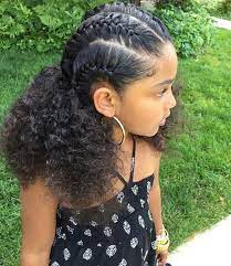 Leaving her hair free from braiding, create a big bow from her hair. 79 Cool And Crazy Braid Ideas For Kids