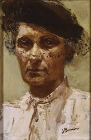 Jo Bauer, Portret van Johanna Stumpff (1873-1964). Zelfportret.