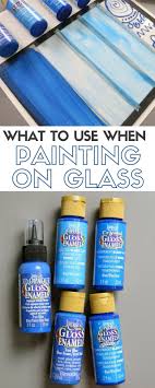 What Paint To Use On Glass With Video Tutorial The Crafty Blog Stalker Glass Painting Painting Crafts Bottle Painting