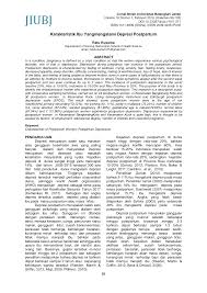 Beberapa pengertian depresi postpartum menurut para ahli: Http Ji Unbari Ac Id Index Php Ilmiah Article Download 571 507