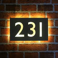 Modern Metal Address Sign