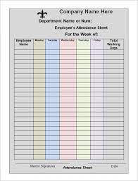 attendance sheet templates 10 download free documents in pdf word exccel template sign monthly employee shift schedule