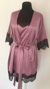 Robe And Nightgown Set Lilac Robe Bridal Nightgown Purple Etsy Video Nightgown Sets Night Gown Sleepwear Women