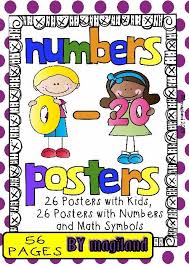 Numbers 0 20 52 Posters For The Classroom Math Kindergarten Classroom Decor Classroom Displays Classroom